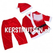 Het complete kerstmannenpak ! Verbaas uw familie of collega met dit pak. Compleet geleverd met broek, vest, muts en baard ! Groothandel in kerstmannenpakken ! Kerstmannenpak 5 delig.