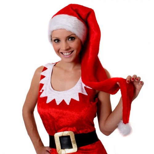 Uniek in Nederland! Deze kerstmuts is maar liefst 1 meter lang en voorzien van een dikke rand. Dit model is beperkt leverbaar dus wees er snel bij! Kerstmuts 1 meter lang - Laatste 44 stuks ! (opruiming!)